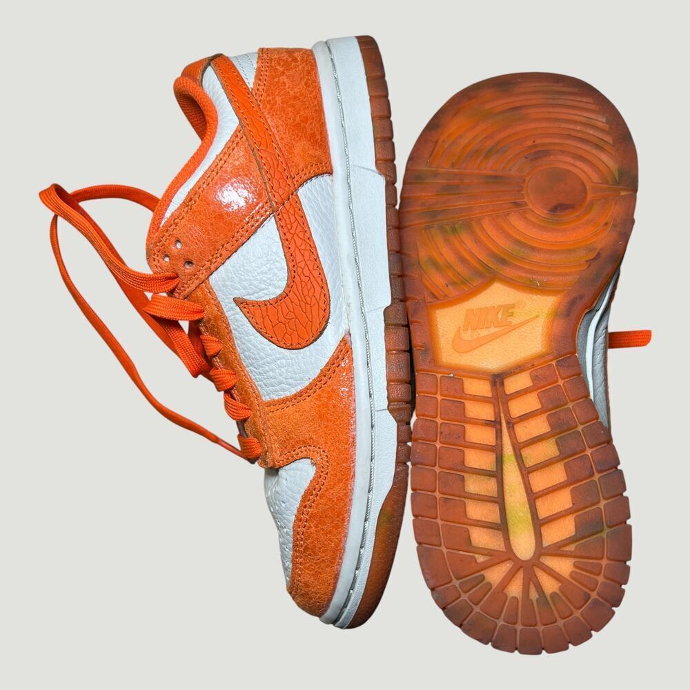 Nike Dunk Low GS Orange Black White Sneaker 5Y Womens 6.5 Streetwear - Picture 11 of 13
